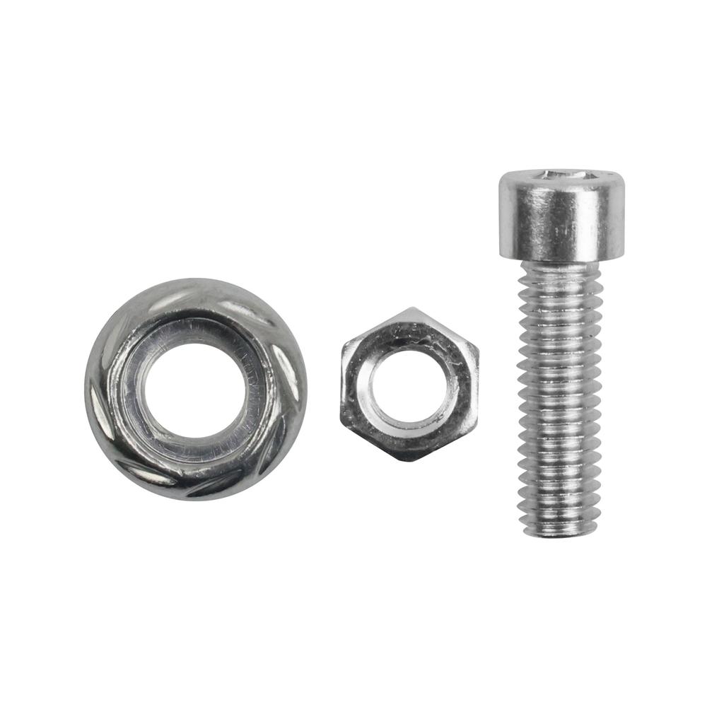 Foto 2 pulgar | Tornillo Decorativo Circular Placa Plateado Set