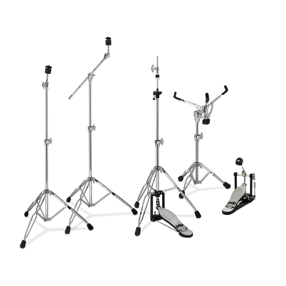 Paquete De Hardware Serie 700 Pacific Drums Pdhw715 Color Plateado De 5 Piezas