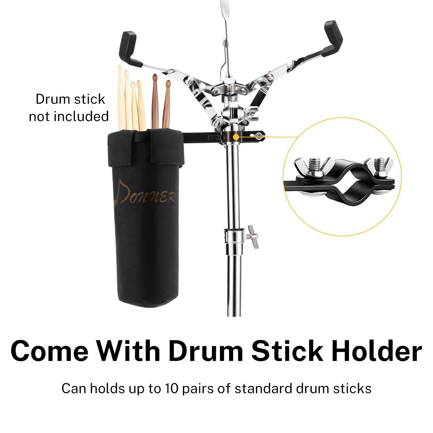 Foto 7 pulgar | Soporte Para Tambor Donner Ajustable Con Doble Soporte Y Soporte - Venta Internacional.