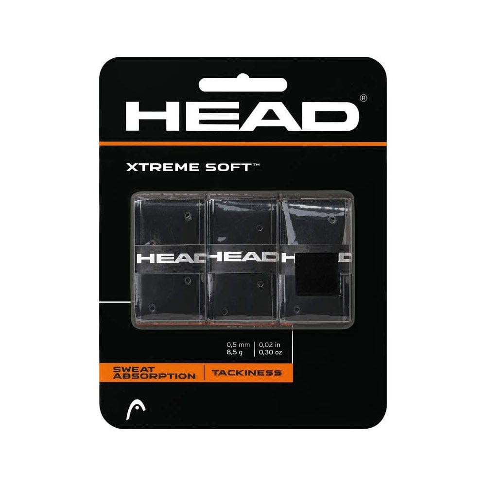 Foto 2 pulgar | Raqueta De Tenis Overgrip Head Xtreme Soft, Paquete De 3, Color Negro Y Blanco - Venta Internacional.