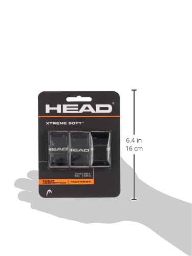 Foto 4 pulgar | Raqueta De Tenis Overgrip Head Xtreme Soft, Paquete De 3, Color Negro Y Blanco - Venta Internacional.