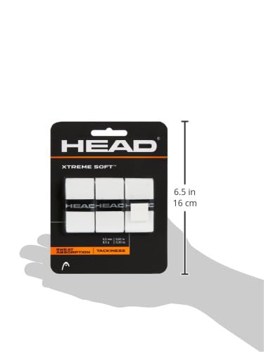 Foto 4 pulgar | Raqueta De Tenis Overgrip Head Xtreme Soft, Paquete De 3, Color Blanco - Venta Internacional.