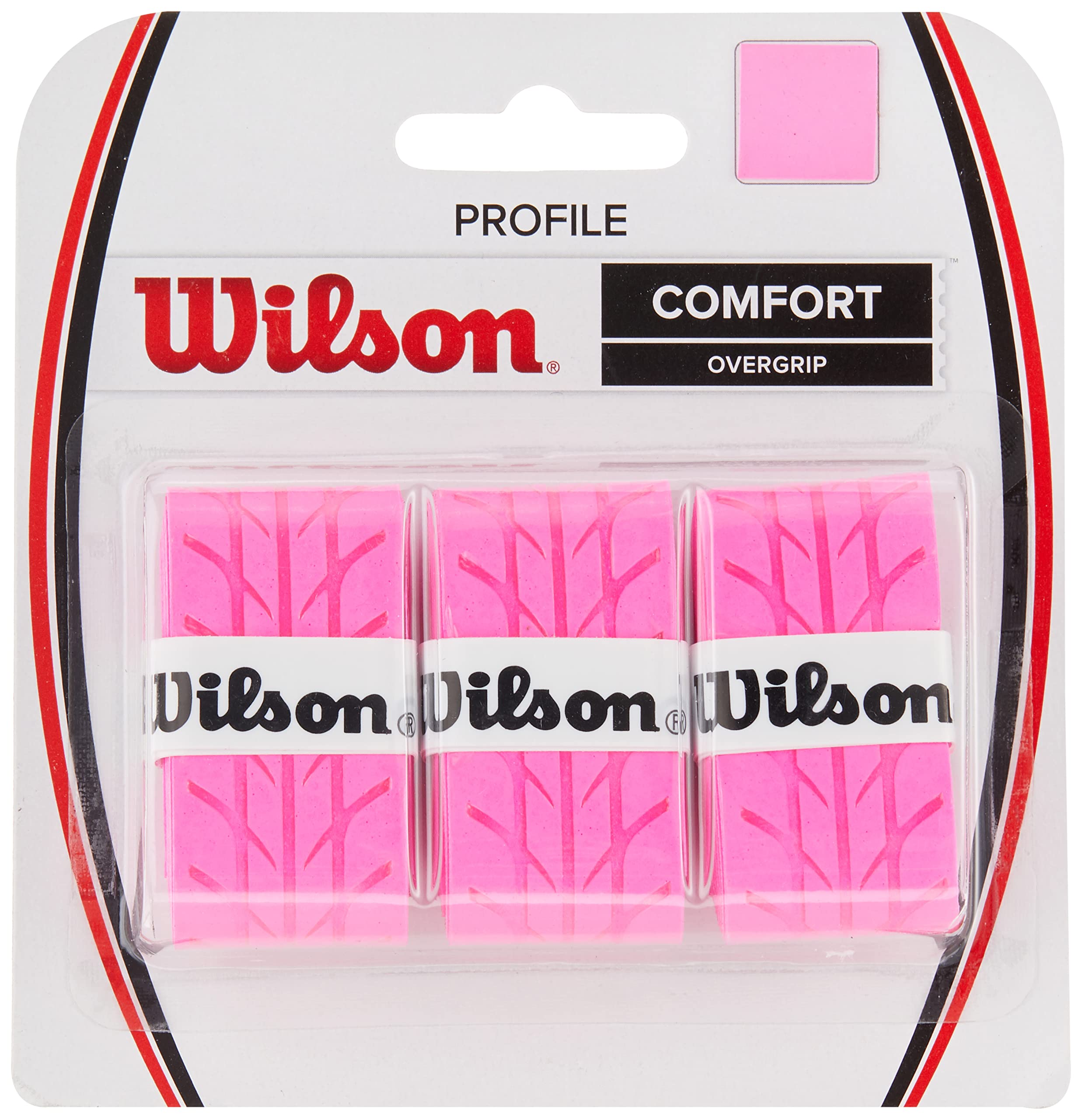 Foto 2 pulgar | Tennis Overgrip Wilson Profile, Paquete De 3, Color Rosa - Venta Internacional.