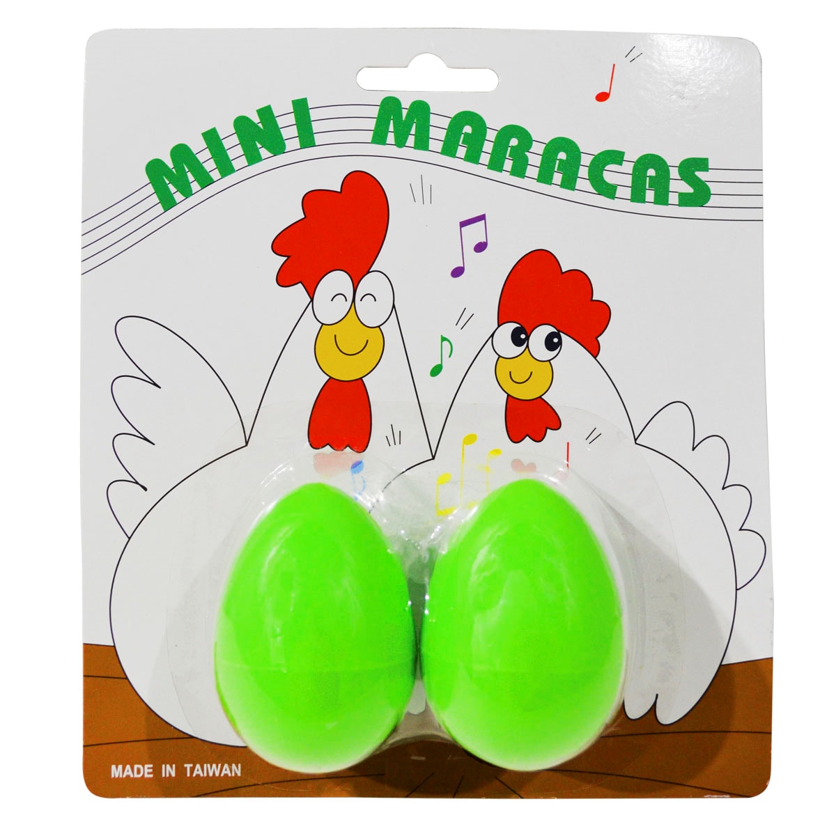 Par de Maracas New Beat Osc-48 Grn en Forma de Huevo Shaker $166