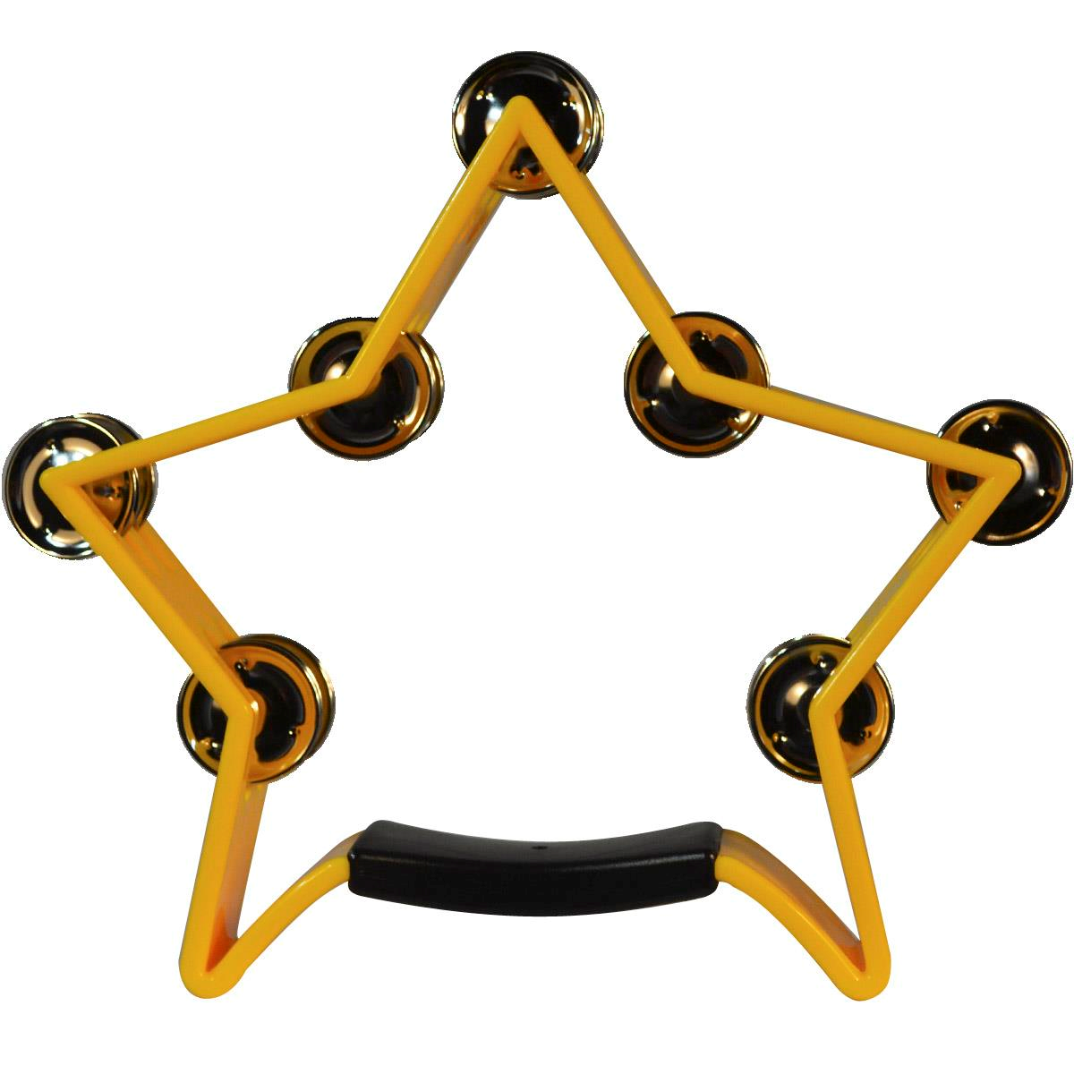 Pandero de Mano New Beat Mx-5 Forma Estrella Amarillo