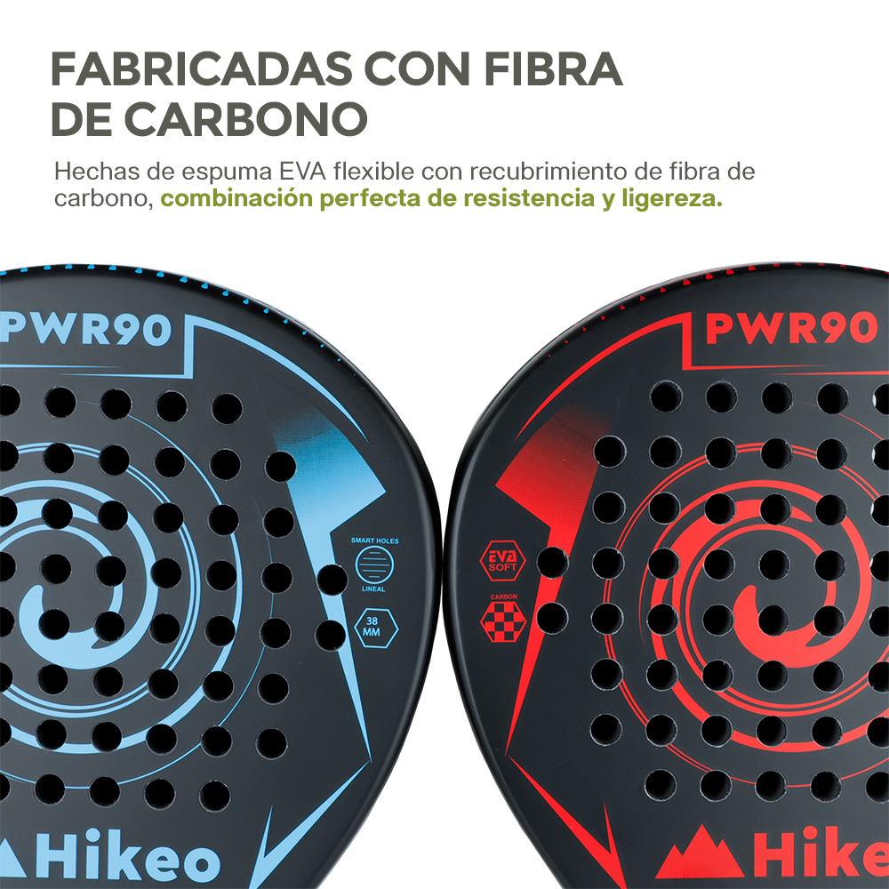 Foto 4 pulgar | Palas de Pádel con Fundas Pelotas Y Grips Set de 2 Raquetas Y Accesorios Hikeo 83660