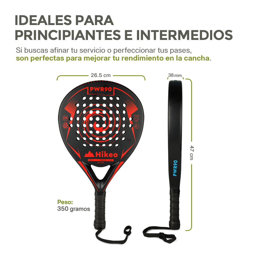 Foto 5 pulgar | Palas de Pádel con Fundas Pelotas Y Grips Set de 2 Raquetas Y Accesorios Hikeo 83660