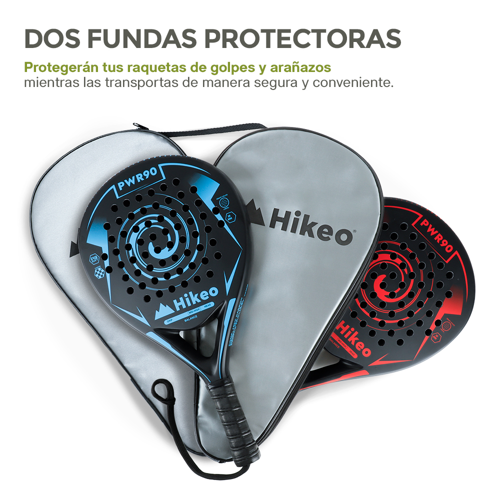 Foto 6 | Palas de Pádel con Fundas Pelotas Y Grips Set de 2 Raquetas Y Accesorios Hikeo 83660