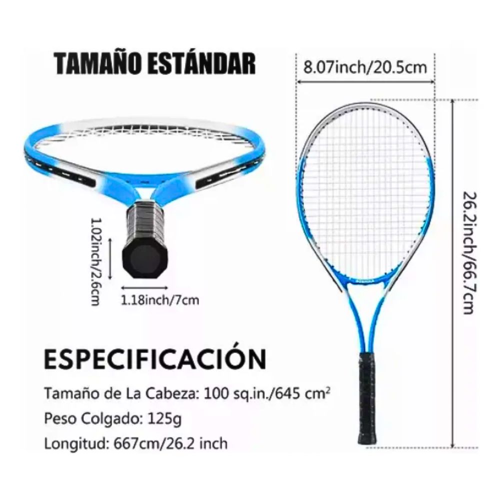 Foto 6 pulgar | Set De Tenis Adulto Dúo 2 Raquetas + 1 Pelota