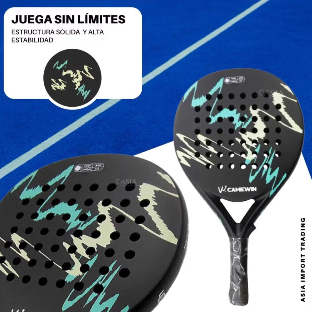 Foto 7 | Raquetas de Pádel Camewin 4018 con Funda Superficie de Carbono y Núcleo Eva