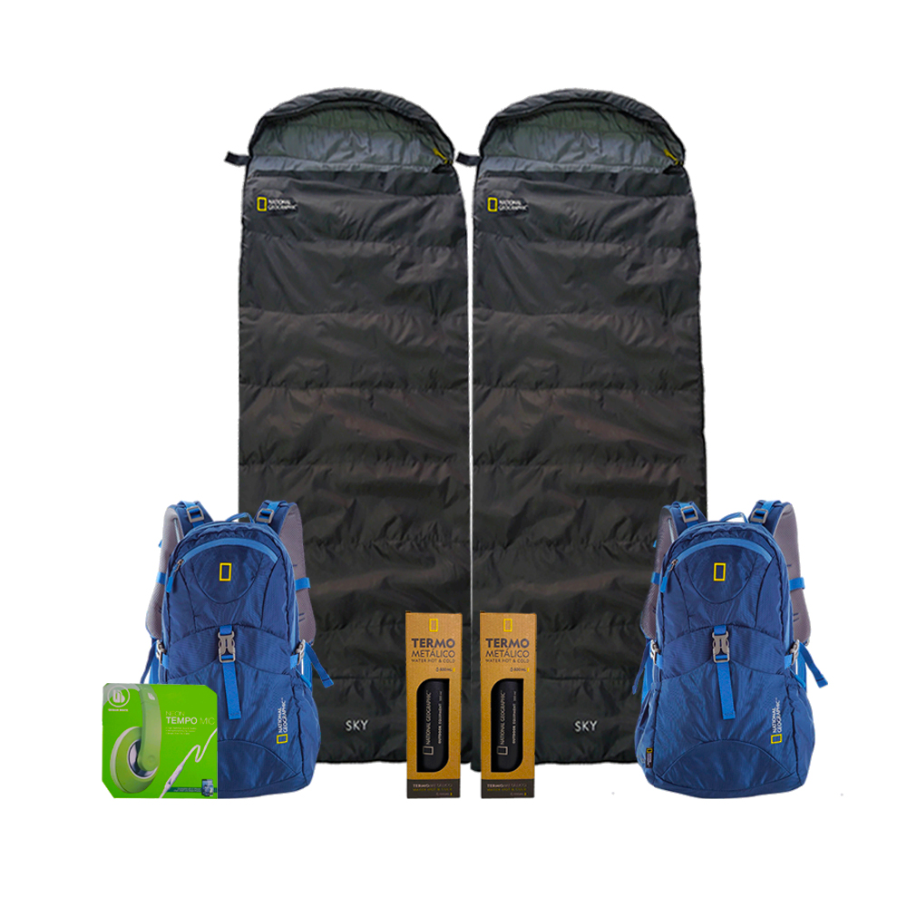 Set Mochilas 2 Sleepings y 2 Termos Bala National Geographic