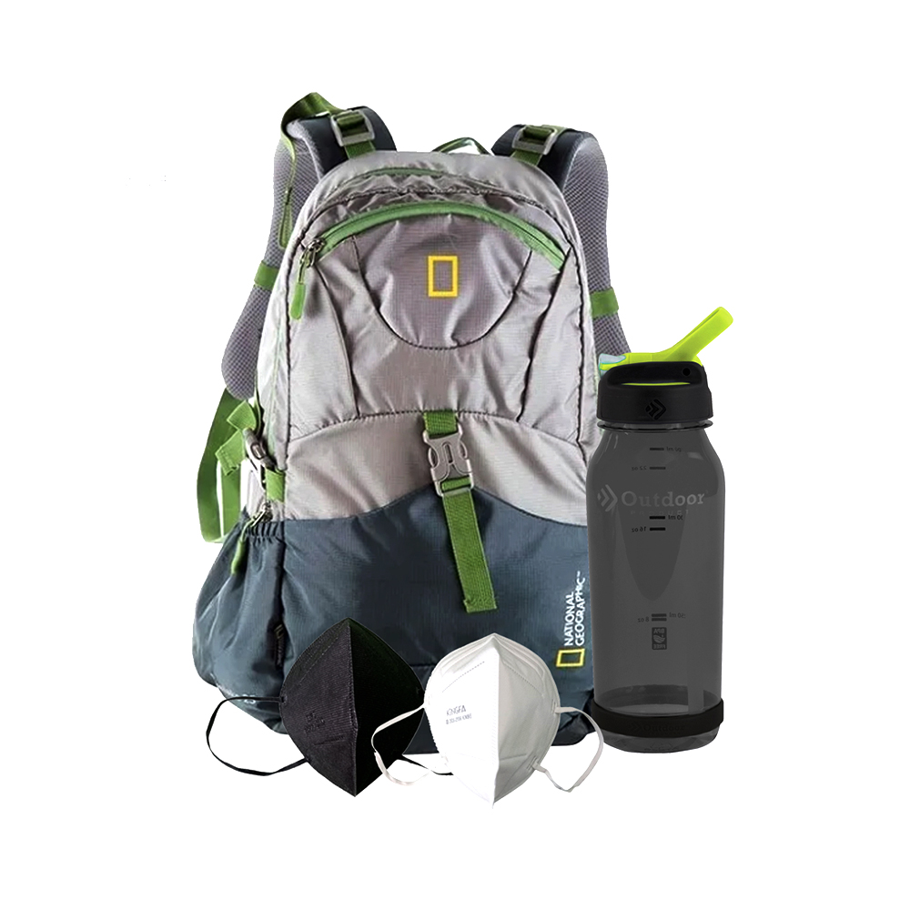 Foto 2 pulgar | Mochila Bluelake 25l/ Botella Outdoor/ Kn95 Negro/ Kn95 Blanco
