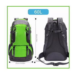 Foto 2 | Mochila Impermeable 60l para Senderismo Eo Safe Imports Esi-6683 color Verde