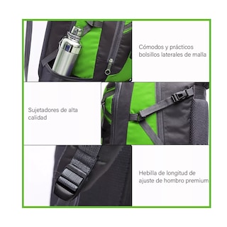 Foto 4 | Mochila Impermeable 60l para Senderismo Eo Safe Imports Esi-6683 color Verde