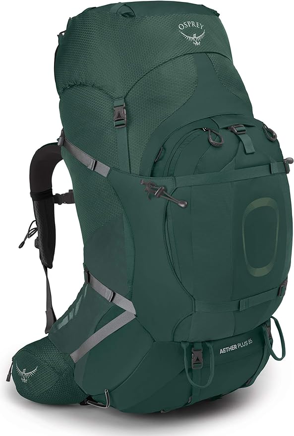 Foto 2 pulgar | Mochila de Senderismo Osprey Aether Plus Verde 85L