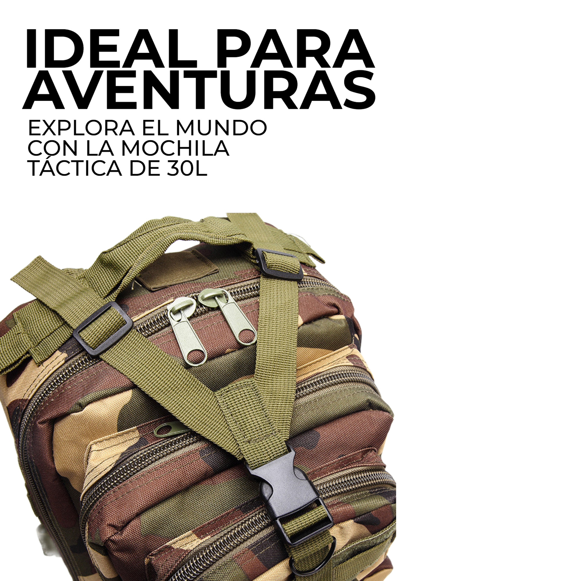 Foto 6 pulgar | Mochila Tactica 30l Impermeable Camuflaje