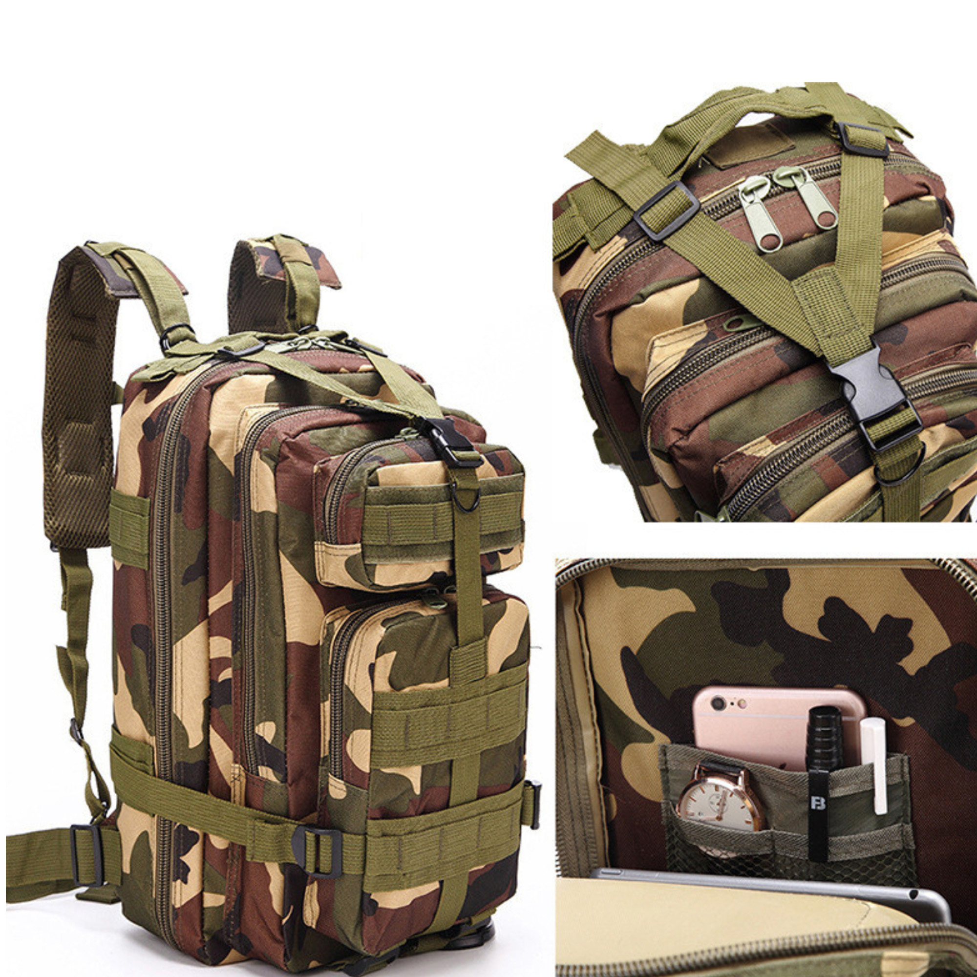 Foto 7 | Mochila Tactica 30l Impermeable Camuflaje