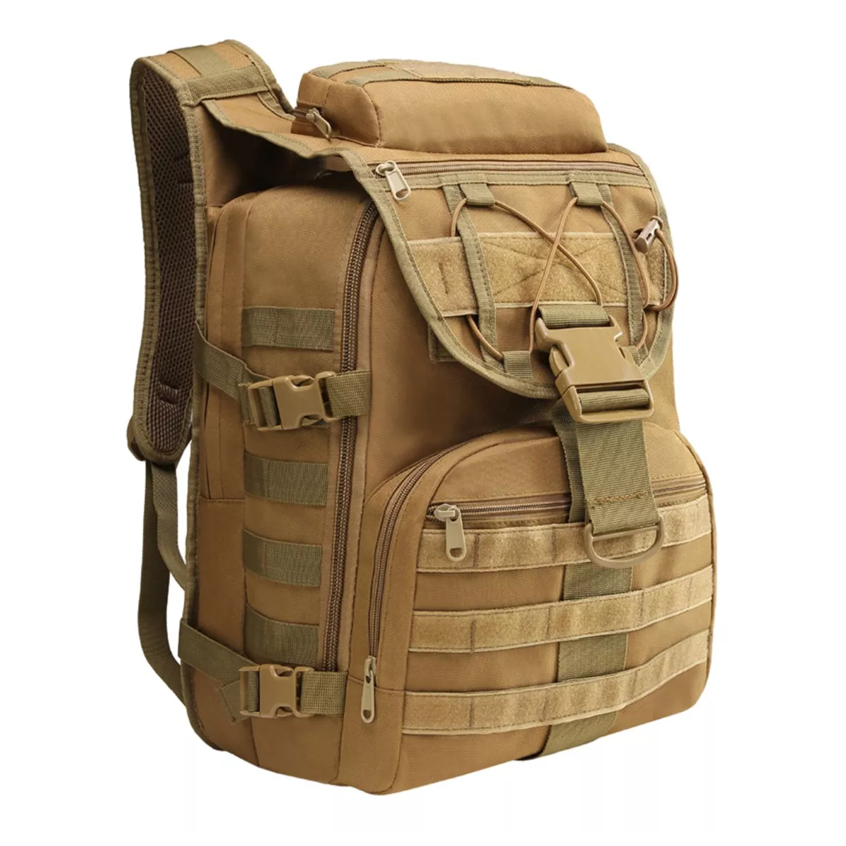 Mochila Táctica Militar Backpack Campismo Ciclismo  Eo Safe Imports Esi-11857 Beige