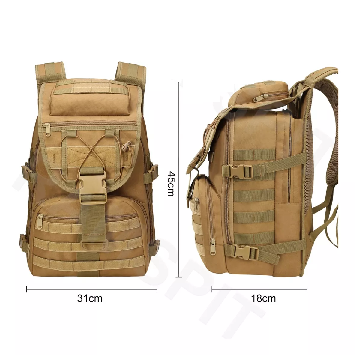 Foto 4 pulgar | Mochila Táctica Militar Backpack Campismo Ciclismo  Eo Safe Imports Esi-11857 Beige