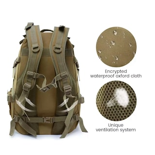 Foto 2 | Mochila Tactica De Cámping Impermeable Gran Capacidad 45l Eo Safe Imports Esi-11866 Beige