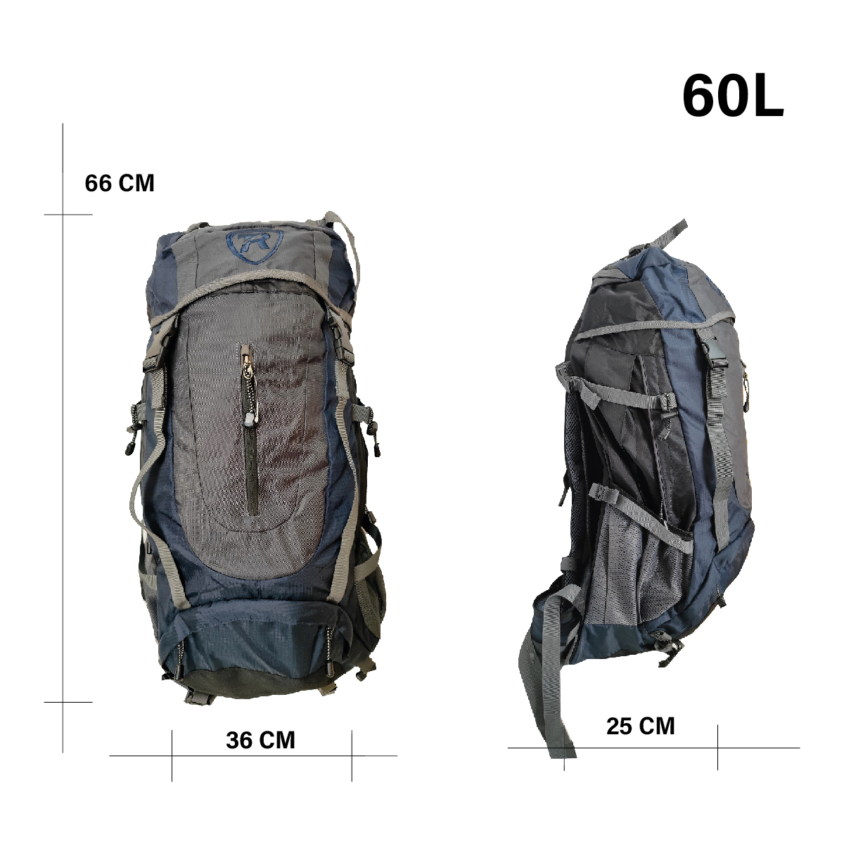 Foto 5 | Mochila de Campismo Azul Marino Tr Mb60l Travel Republic 60 Resistente