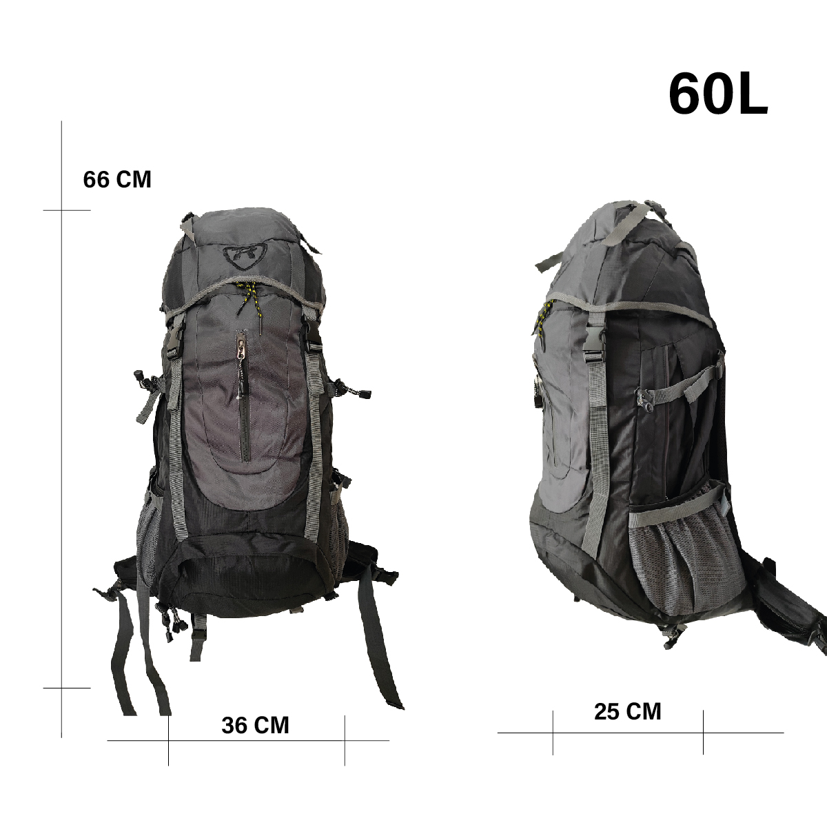 Foto 6 pulgar | Mochila de Campismo Gris Tr Mb60l Travel Republic 60l Resistente