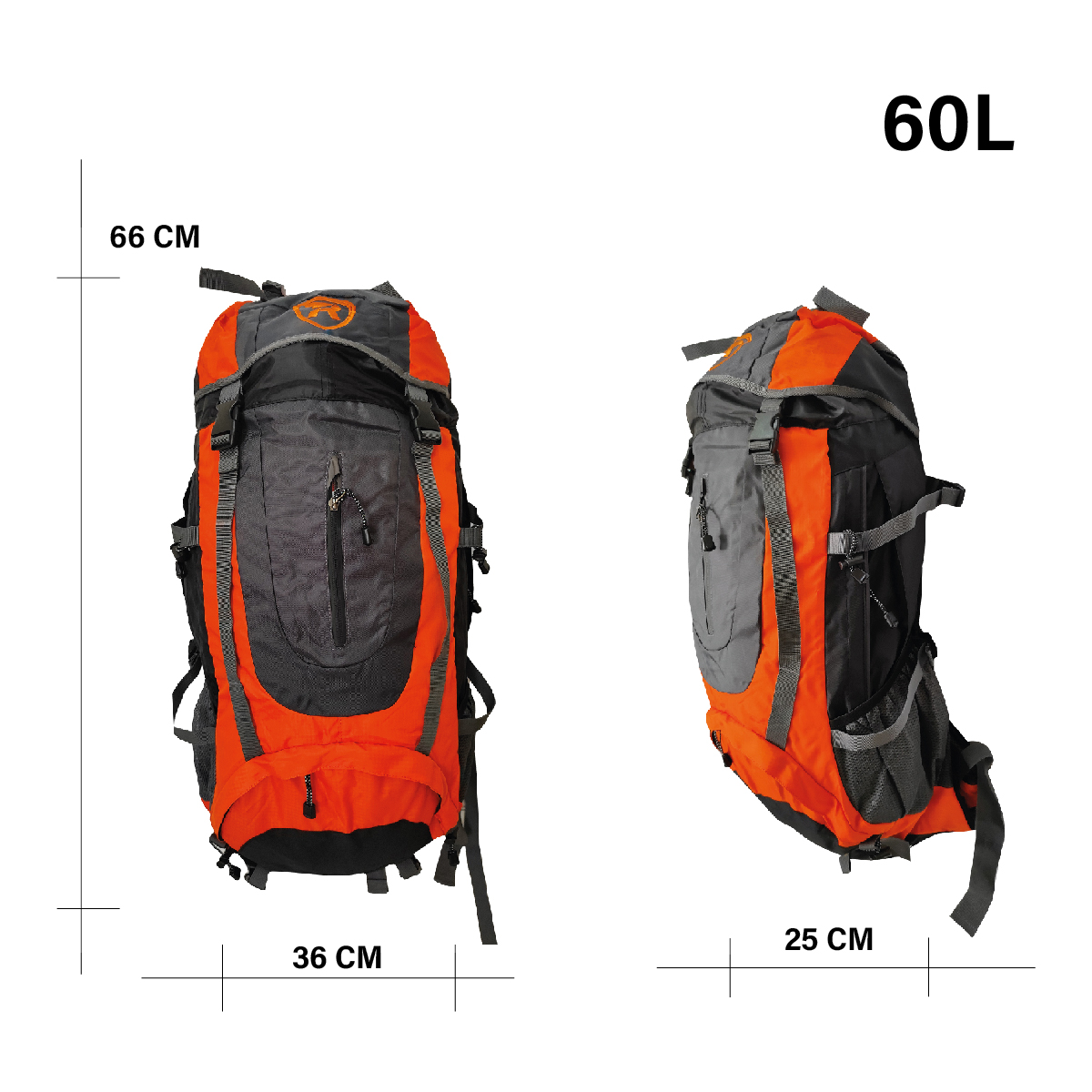 Foto 6 pulgar | Mochila para Campismo Naranja Tr Mb60l Travel Republic  60l  Resistente