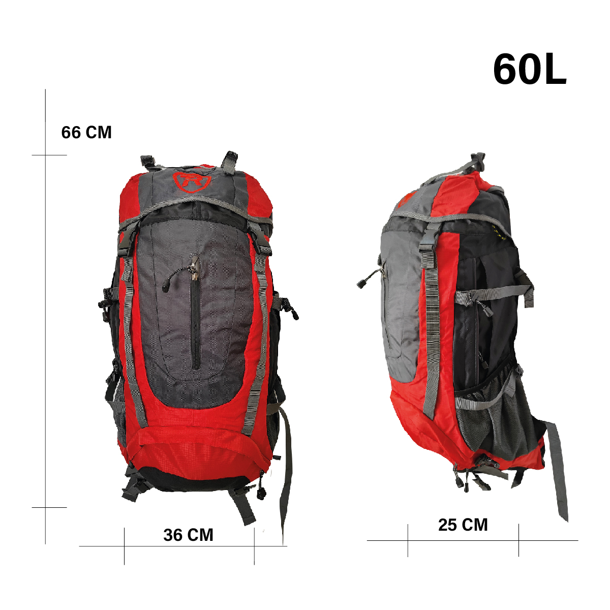 Foto 6 pulgar | Mochila Campismo Roja Tr Mb60l Travel Republic  60l  Resistente