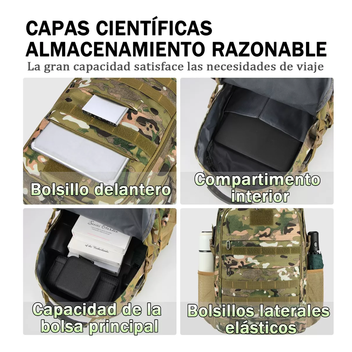 Foto 3 pulgar | Mochila Táctica Militar Impermeable Eo Safe Imports Esi-12788 Multicolor