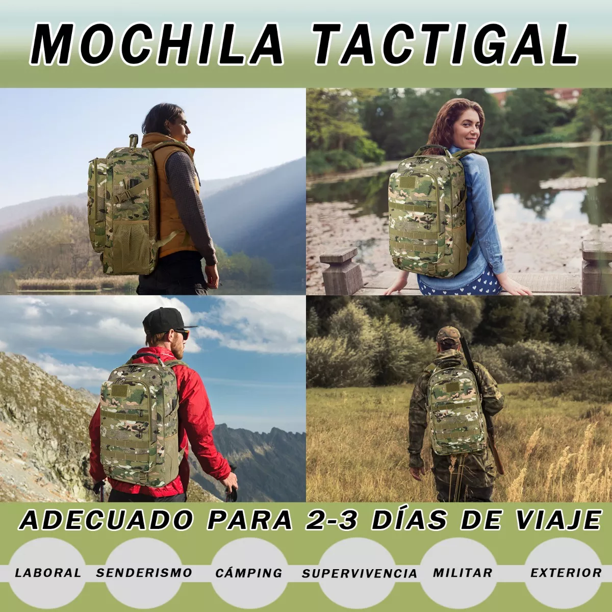 Foto 4 pulgar | Mochila Táctica Militar Impermeable Eo Safe Imports Esi-12788 Multicolor