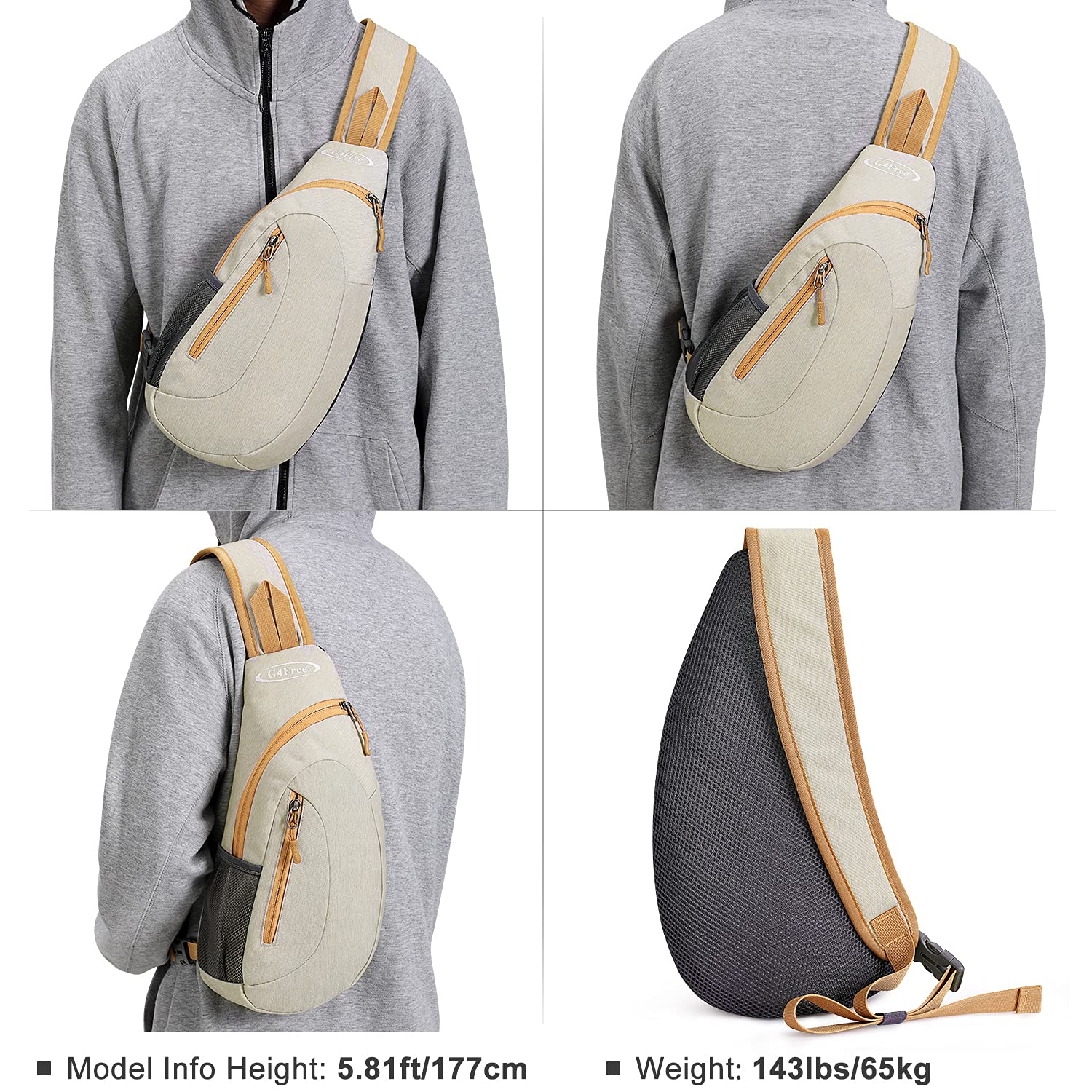 Foto 7 pulgar | Sling Bag G4free Sling Bags Para Hombre, Mochila De Hombro De Nailon - Venta Internacional.