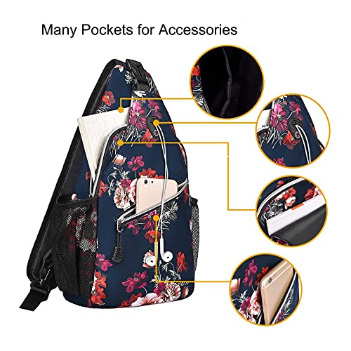 Foto 2 | Mochila Tipo Bandolera Mosiso Para Viajes Y Senderismo, Color Azul Cottonrose - Venta Internacional.