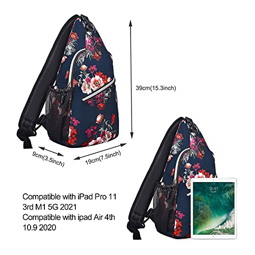 Foto 4 pulgar | Mochila Tipo Bandolera Mosiso Para Viajes Y Senderismo, Color Azul Cottonrose - Venta Internacional.