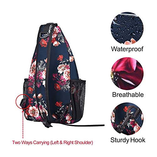 Foto 4 | Mochila Tipo Bandolera Mosiso Para Viajes Y Senderismo, Color Azul Cottonrose - Venta Internacional.