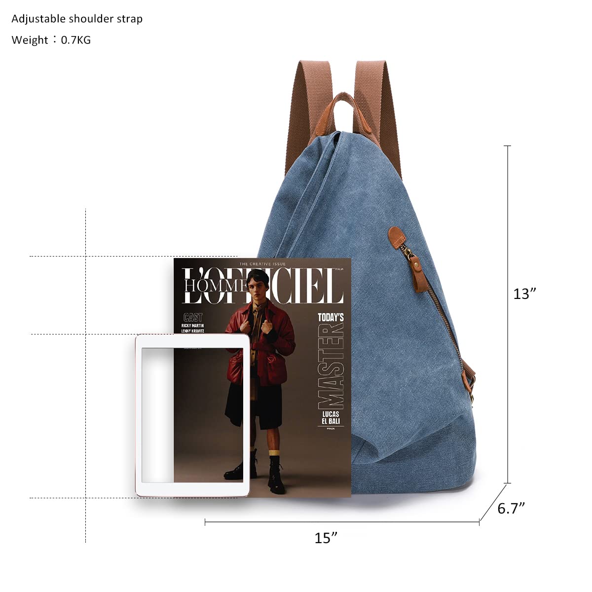 Foto 3 pulgar | Mochila Kl928 de Lona Vintage Impermeable - Venta Internacional
