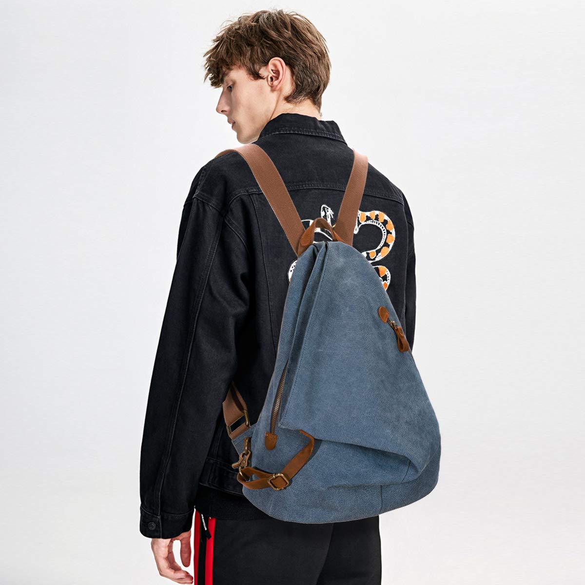 Foto 7 pulgar | Mochila Kl928 de Lona Vintage Impermeable - Venta Internacional