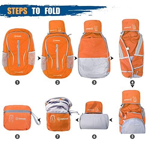 Foto 7 pulgar | Mochila De Senderismo Zomake, Ligera Y Resistente Al Agua, 25 L - Venta Internacional.