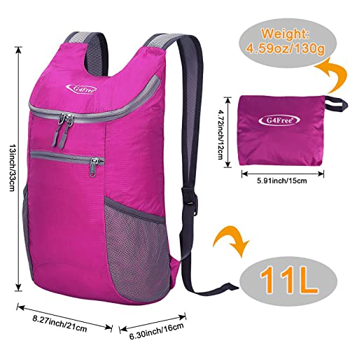 Foto 4 pulgar | Mochila G4free, Ligera Y Plegable Para Hombros, Capacidad De 11 Litros - Venta Internacional.