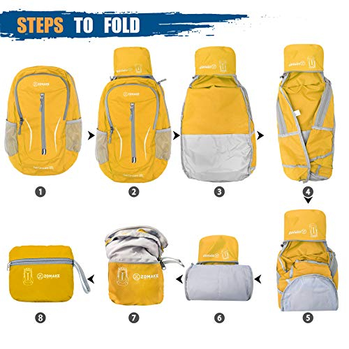 Foto 6 pulgar | Mochila De Senderismo Zomake, Ligera Y Resistente Al Agua, 25 L - Venta Internacional.