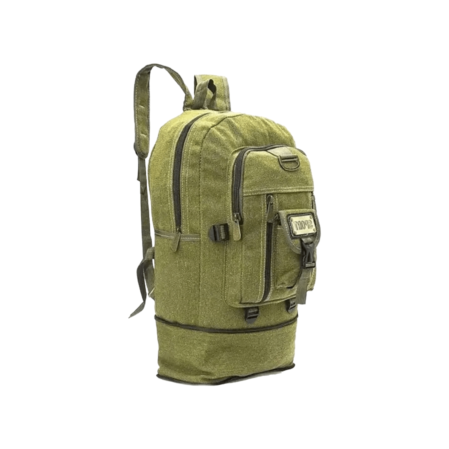 Mochila de Lona Vintage Verde 50 Litros - Venta Internacional