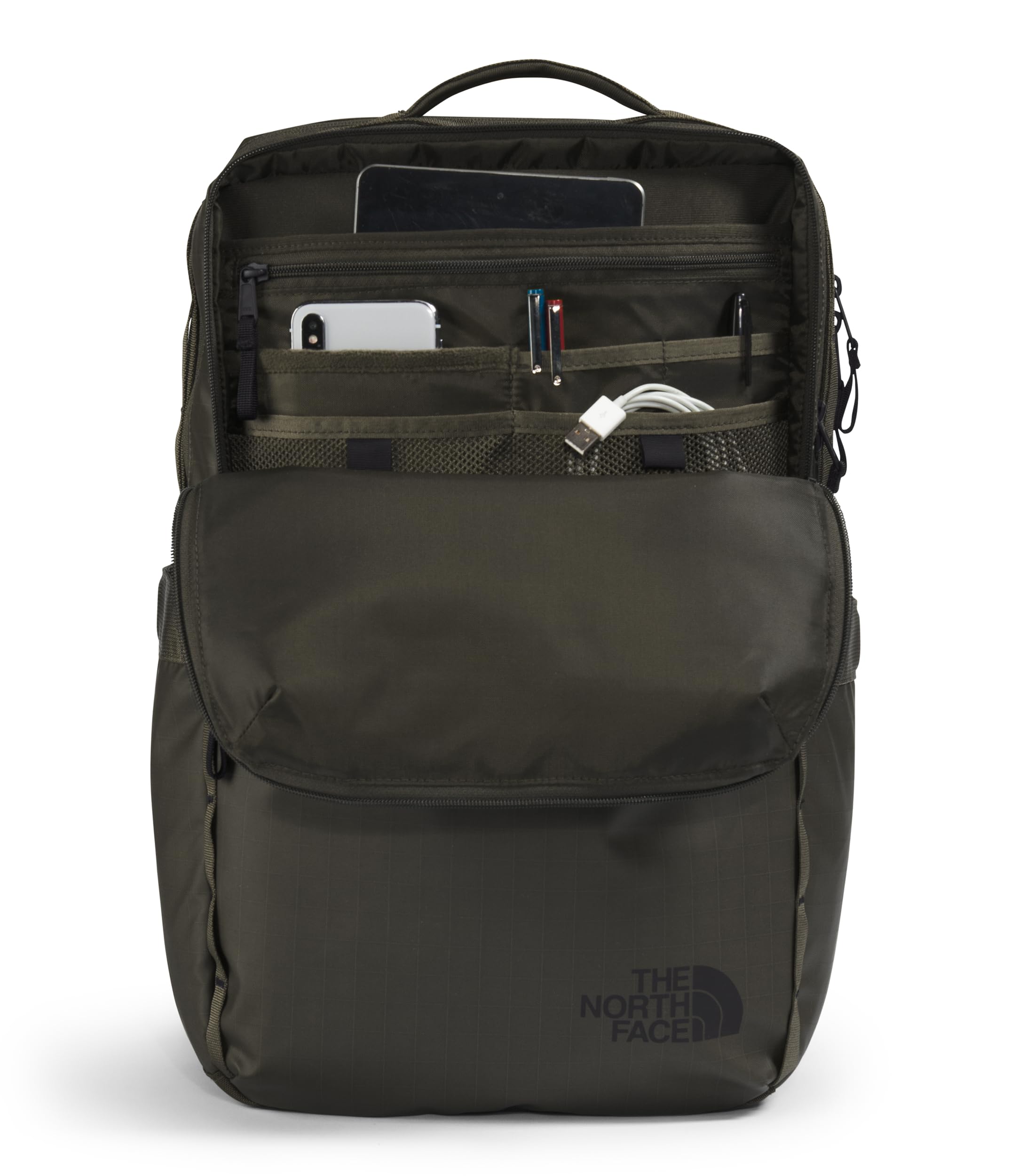 Foto 6 pulgar | Mochila The North Face Base Camp Voyager New Taupe Verde - Venta Internacional