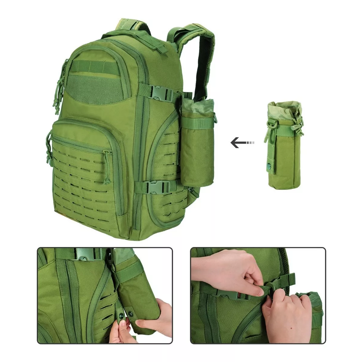 Foto 4 pulgar | Mochila Militar Táctica Camping Impermeable Alta Calidad Eo Safe Imports Esi-13716 Verde