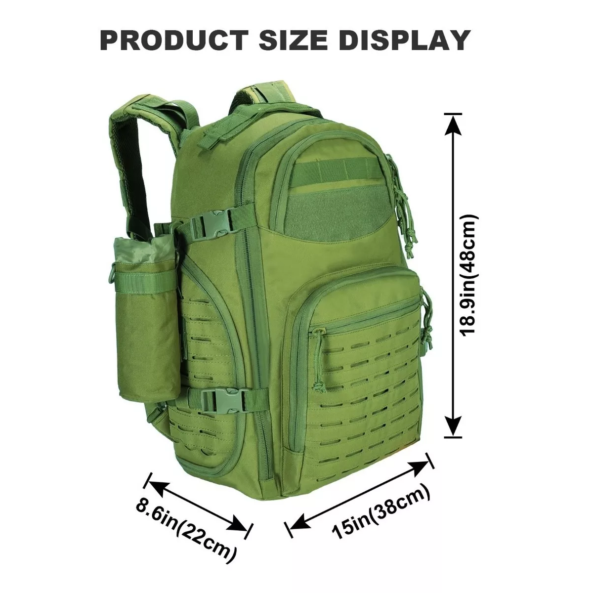 Foto 5 pulgar | Mochila Militar Táctica Camping Impermeable Alta Calidad Eo Safe Imports Esi-13716 Verde