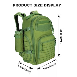 Foto 4 | Mochila Militar Táctica Camping Impermeable Alta Calidad Eo Safe Imports Esi-13716 Verde