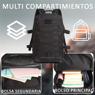 Foto 3 | Mochila Táctica Impermeable Para Laptop Campismo Oxford Eo Safe Imports Esi-13723 Negro