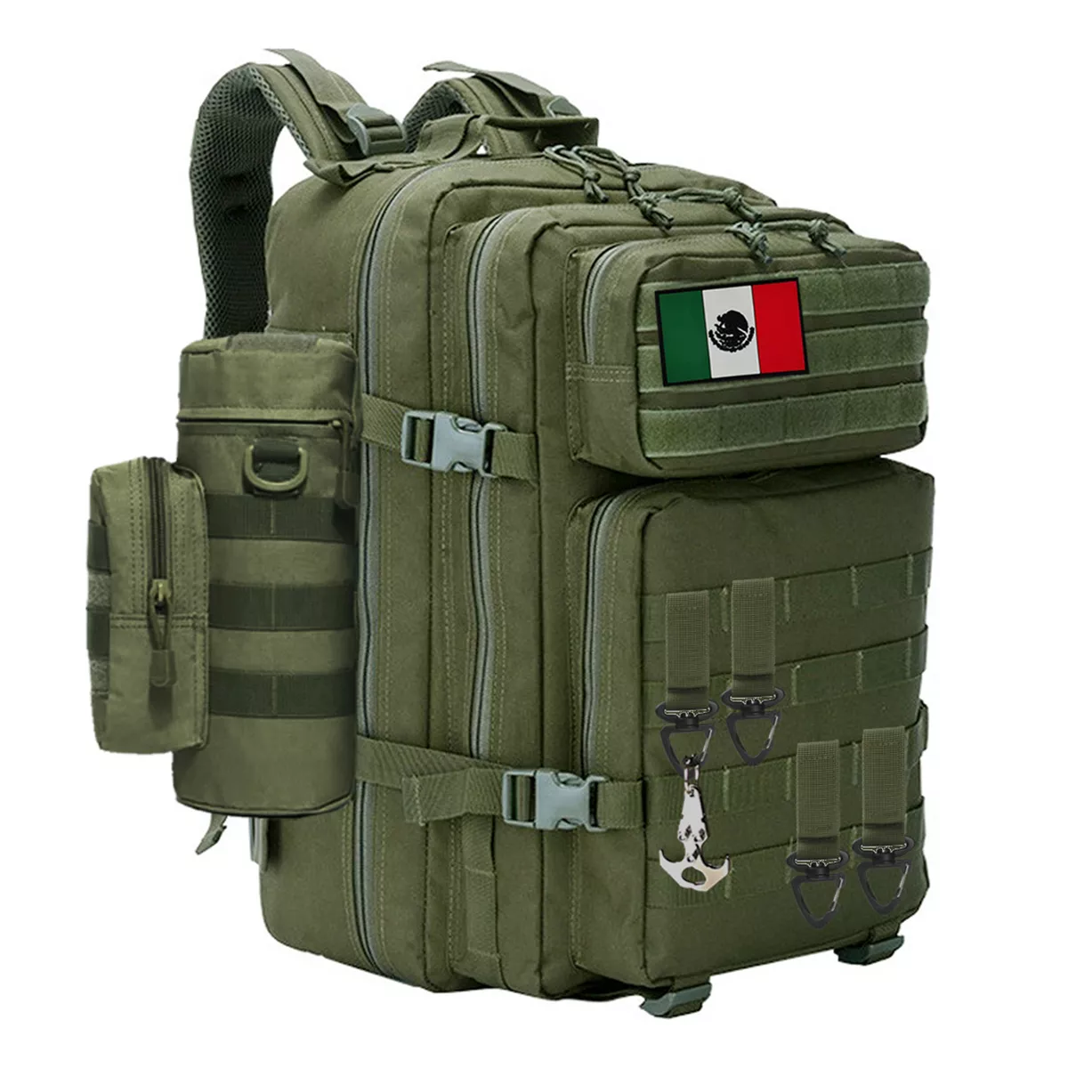 Mochila Táctica Multifuncional Para Exteriores De 45 L Eo Safe Imports Esi-14793 Verde