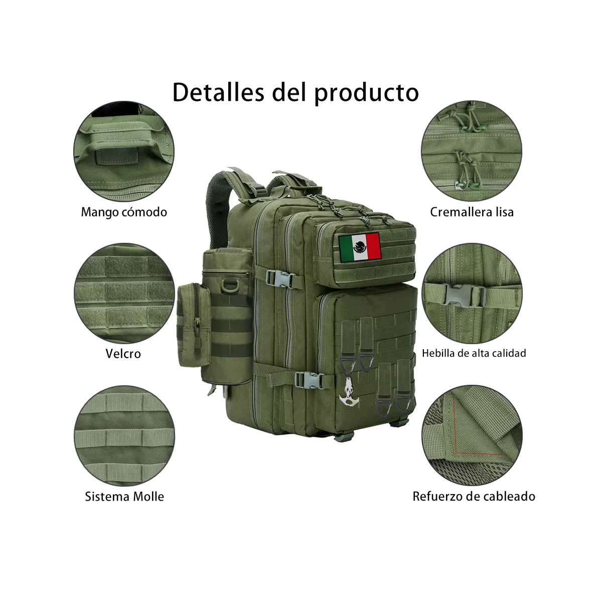 Foto 4 pulgar | Mochila Táctica Multifuncional Para Exteriores De 45 L Eo Safe Imports Esi-14793 Verde