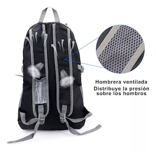 Foto 2 | Mochila Impermeable Plegable Para Senderismo 40l Eo Safe Imports Esi-15092 Negro