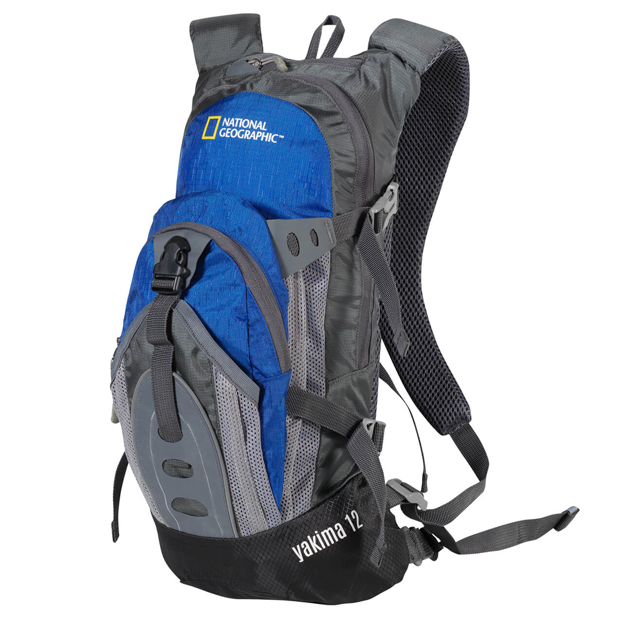 Foto 3 pulgar | Mochila De Hidratación National Geographic Hng1121, Azul Con Gris, Yakima 12 L Con Silbato Negro S.o.s.