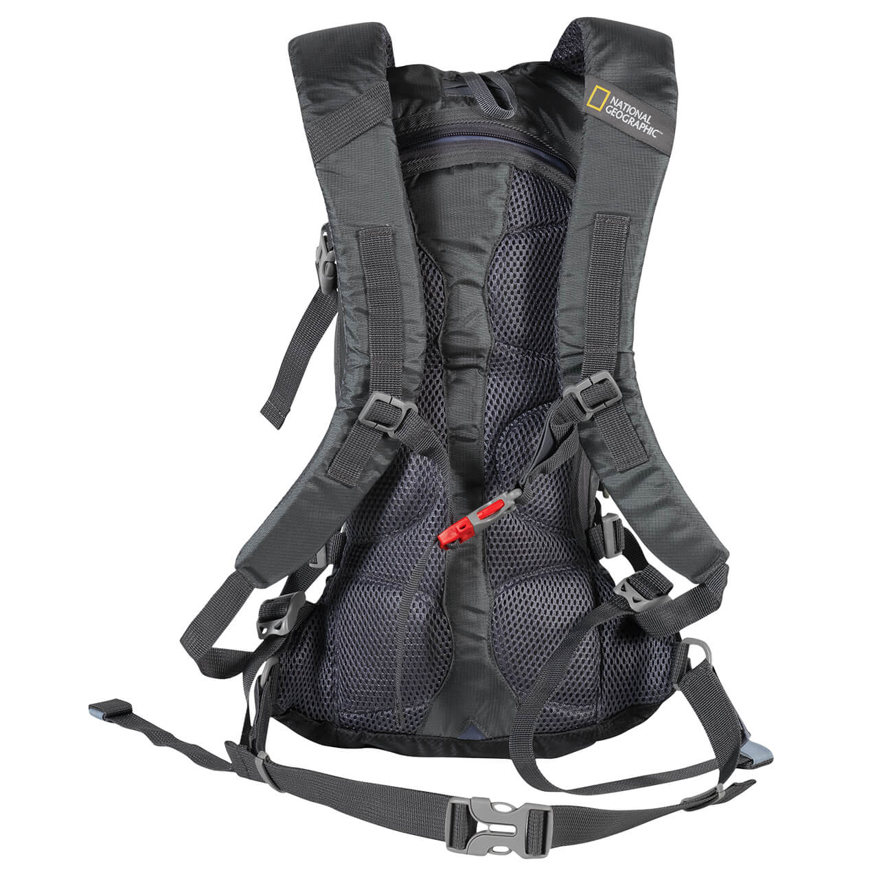 Foto 4 pulgar | Mochila De Hidratación National Geographic Hng1121, Azul Con Gris, Yakima 12 L Con Silbato Negro S.o.s.